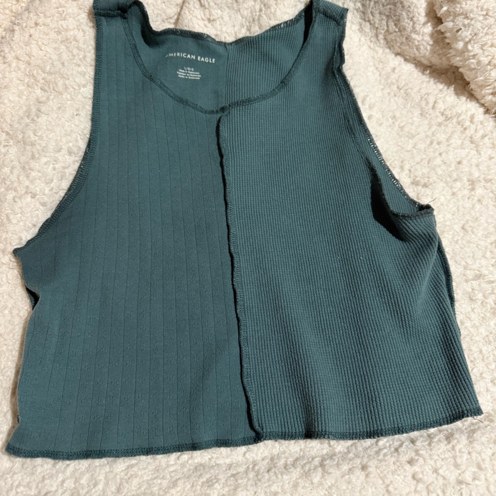 American Eagle Outfitters Teal Tank Top